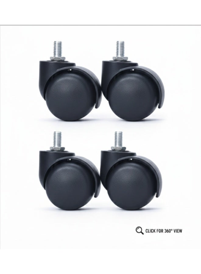 Office Chair Wheels Replacement Soft Mute Desk Caster Wheels for Work Gaming Chair 2 Office Chair Wheels Heavy Duty Replacement Heavy Duty Safe for All Floors 4Pcs - Image 1